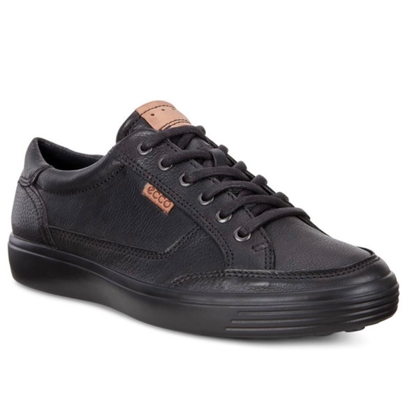 Ecco Soft 7 Men’s Black Leather Low top Sneakers Comfortable lace up loafers 10 main image 11